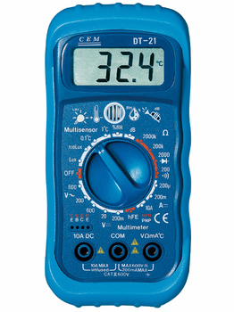 เครื่องมัลติมิเตอร์ดิจิตอล cem dt-21  